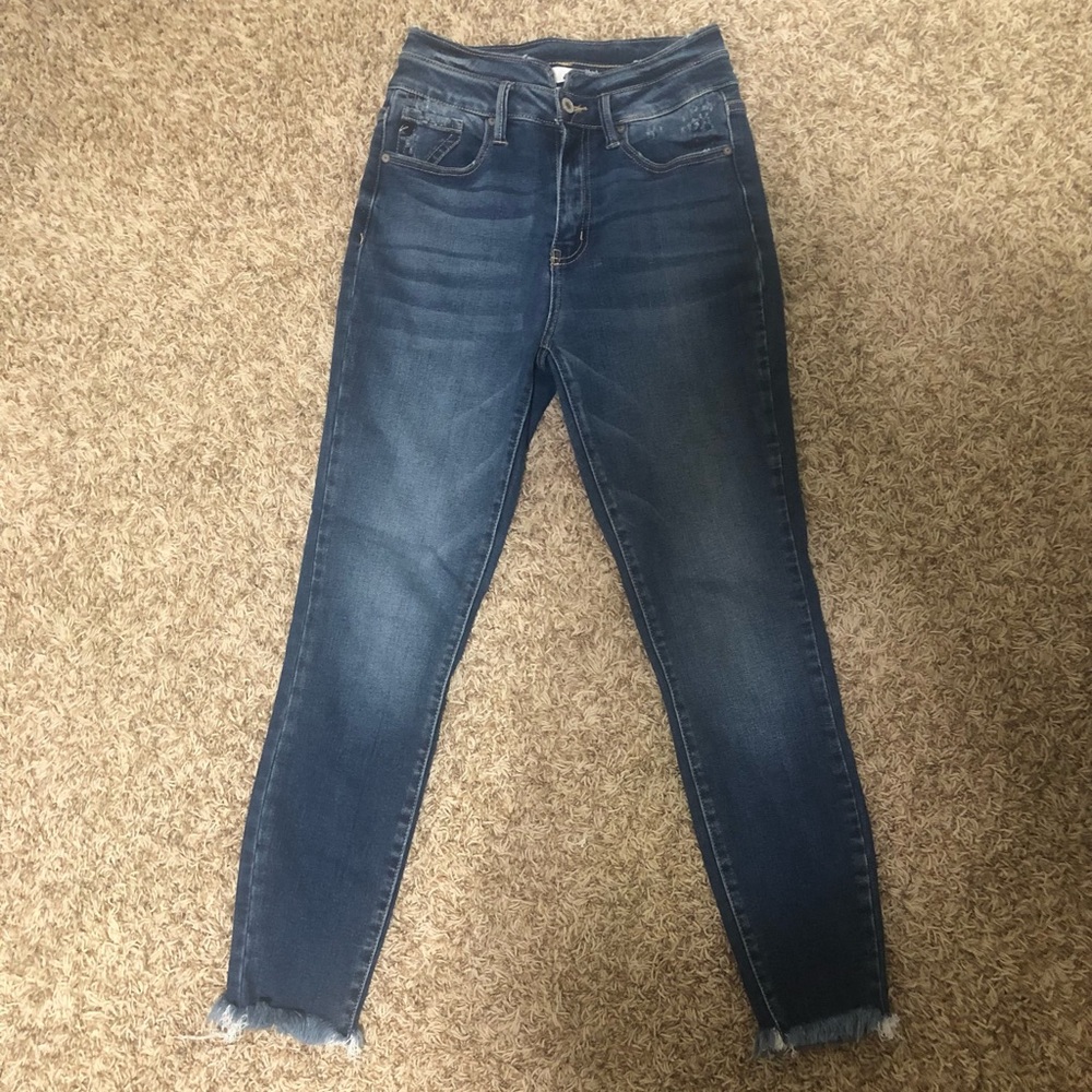 Paperbag Kancan skinny jeans with frayed hem - NEW WITHOUT TAGS